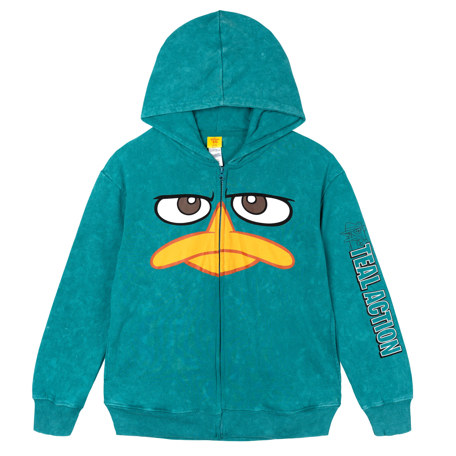 Disney Phineas and Ferb Perry the Platypus Matching Family Cosplay Fleece Zip-Up Hoodie