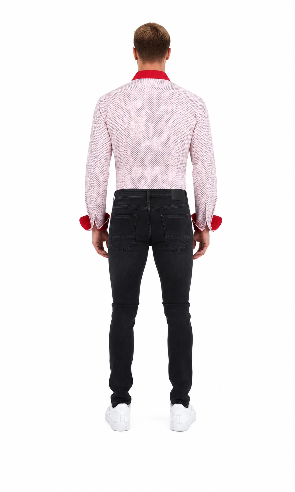Elie Balleh Slim Fit Mens Micro Ditsy Button-Down Shirt