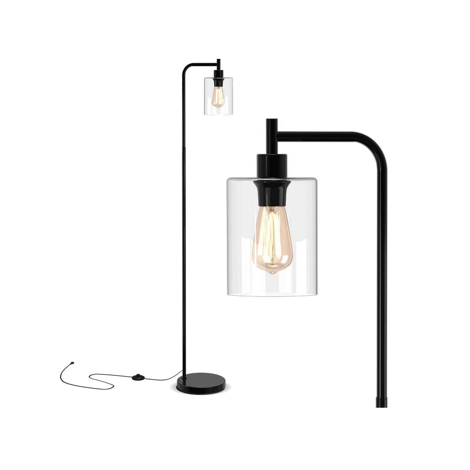 SlickBlue Tall Standing Lamp with Foot Switch for Living Room, Bedroom and Office