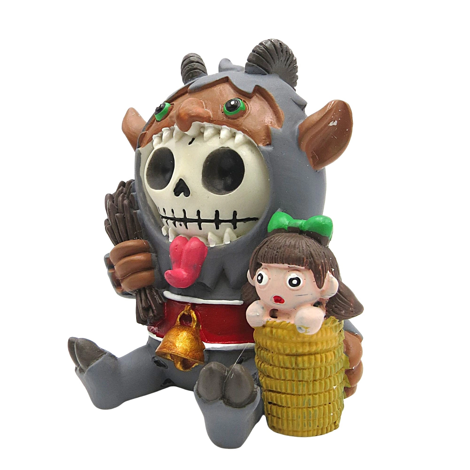Pacific Giftware Furrybones Krampus Skeleton in Costume Figurine 4.25 inch