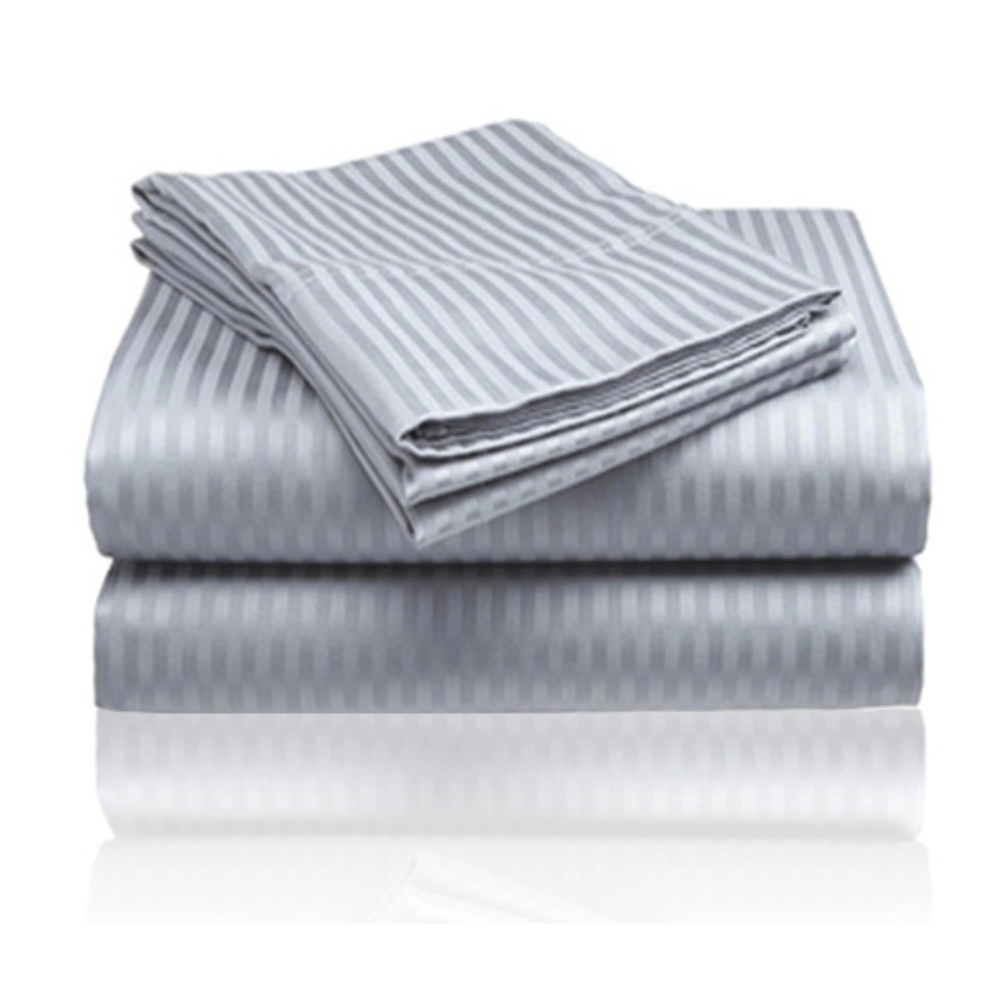 Embossed 1800 Series Wrinkle Resistant Stripe All Season Bed Sheet Set by Plazatex
