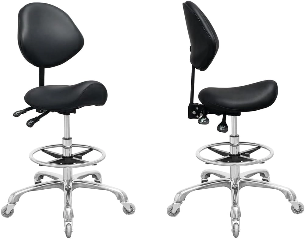 Platinum-Level Office Chairs Ergonomic Saddle Stool Chair, Swivel Hydraulic Tilt