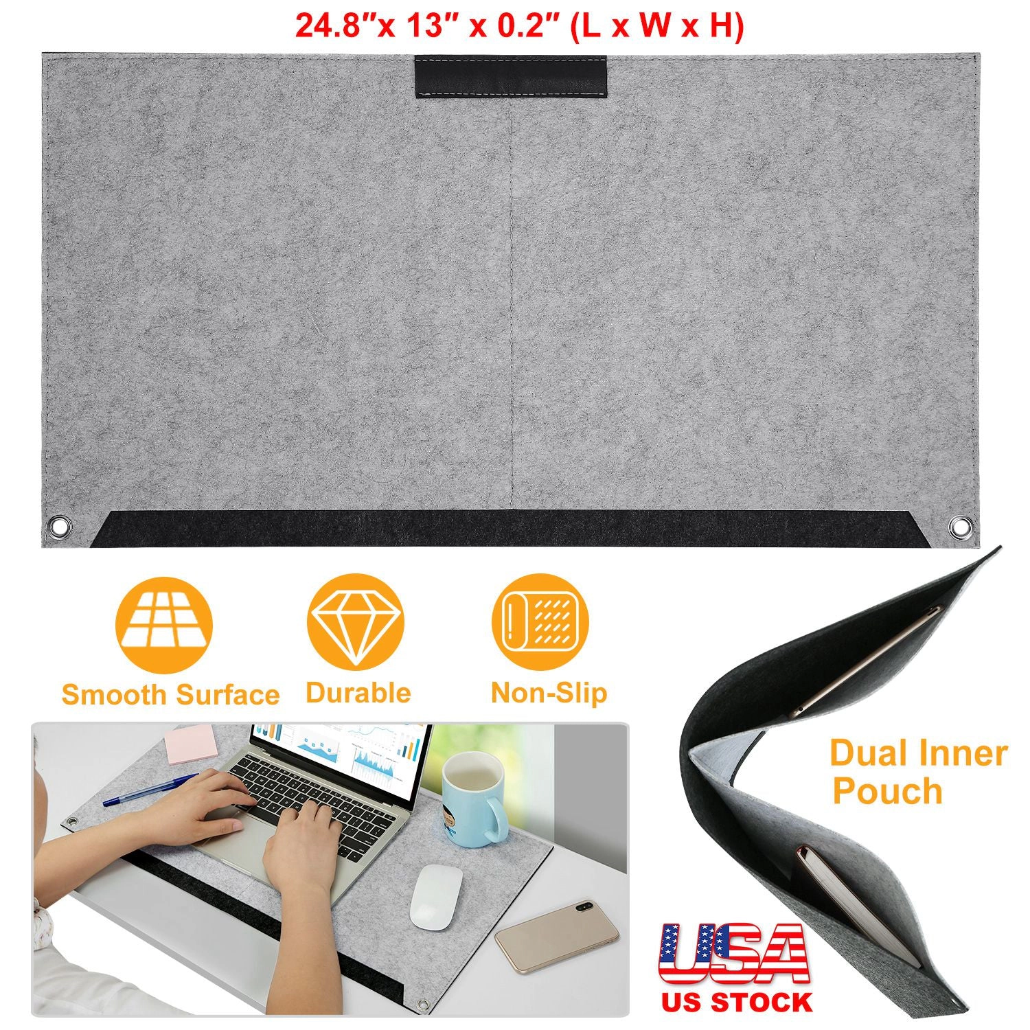 GBruno Felt Extended Gaming Mouse Pad