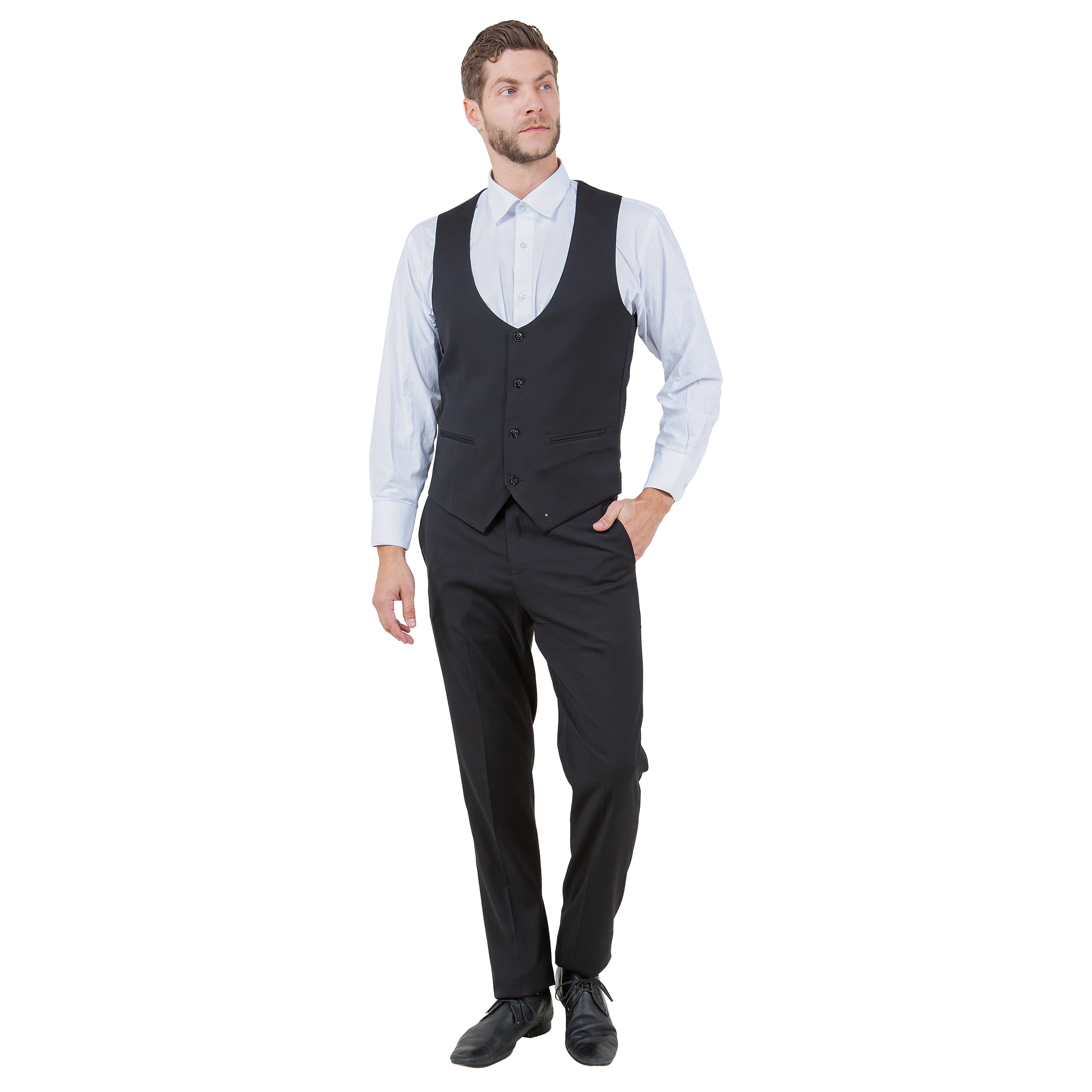 Tazzio Men’s Ultra Slim Fit 3-Piece Suit Set