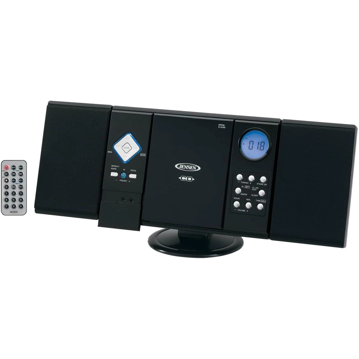 Jensen JMC180B 3-Speed Bluetooth Stereo Turntable System with Built-In AM/FM
