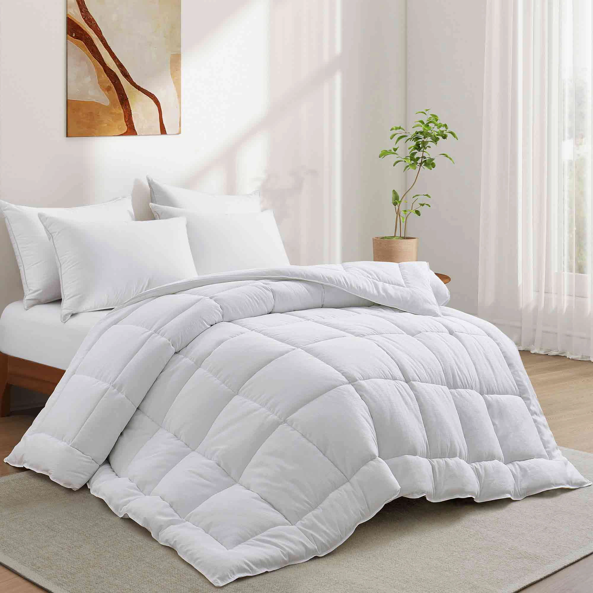 PEACENEST Textured Down Alternative Comforter All Season Soft Duvet Insert
