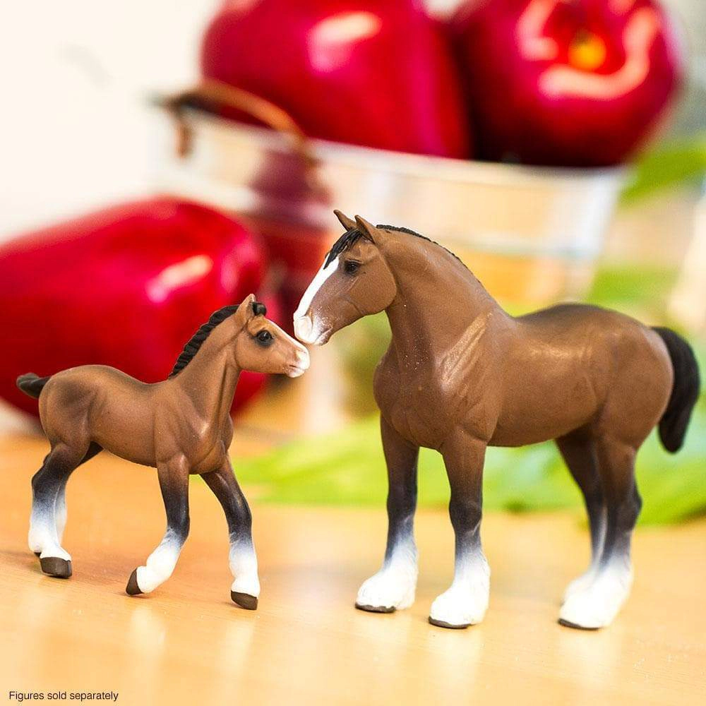 Safari Ltd. - Clydesdale Horse Kids Toy Figure