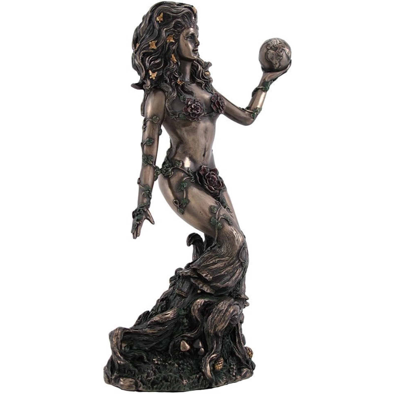 Pacific Giftware Earth Mother Goddess Gaia Bronze Color Resin Statue 8.75 inch