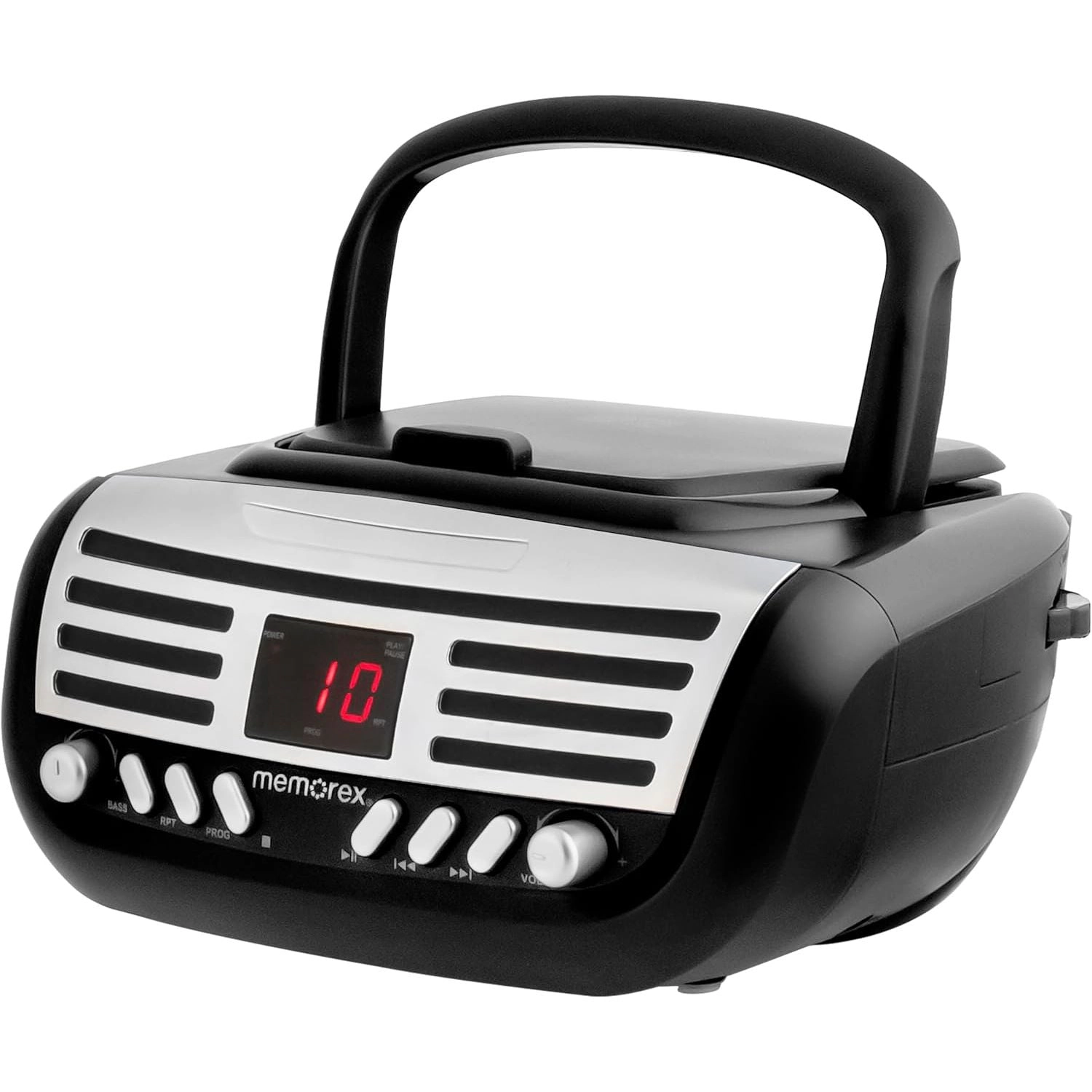 Memorex MX-BCD100 Portable Boombox CD Player - Black