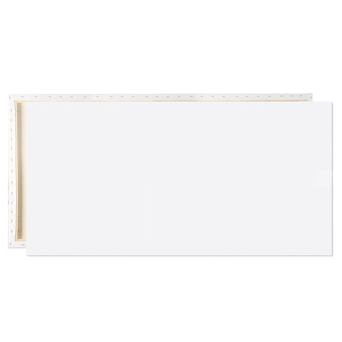 KINGART Stretched White Canvas 12" x 24" (4 Pack) - 100% Cotton, Gesso-Primed