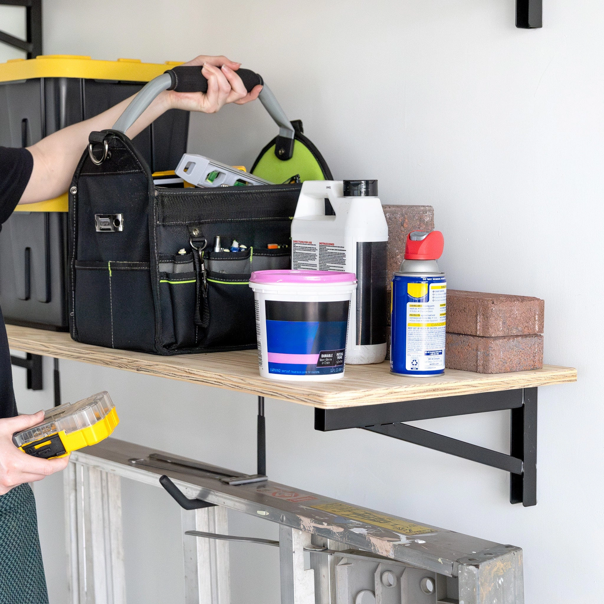StoreYour 1' x 4' DIY Wall Shelf Brackets, Heavy Duty Garage Wall Shelves