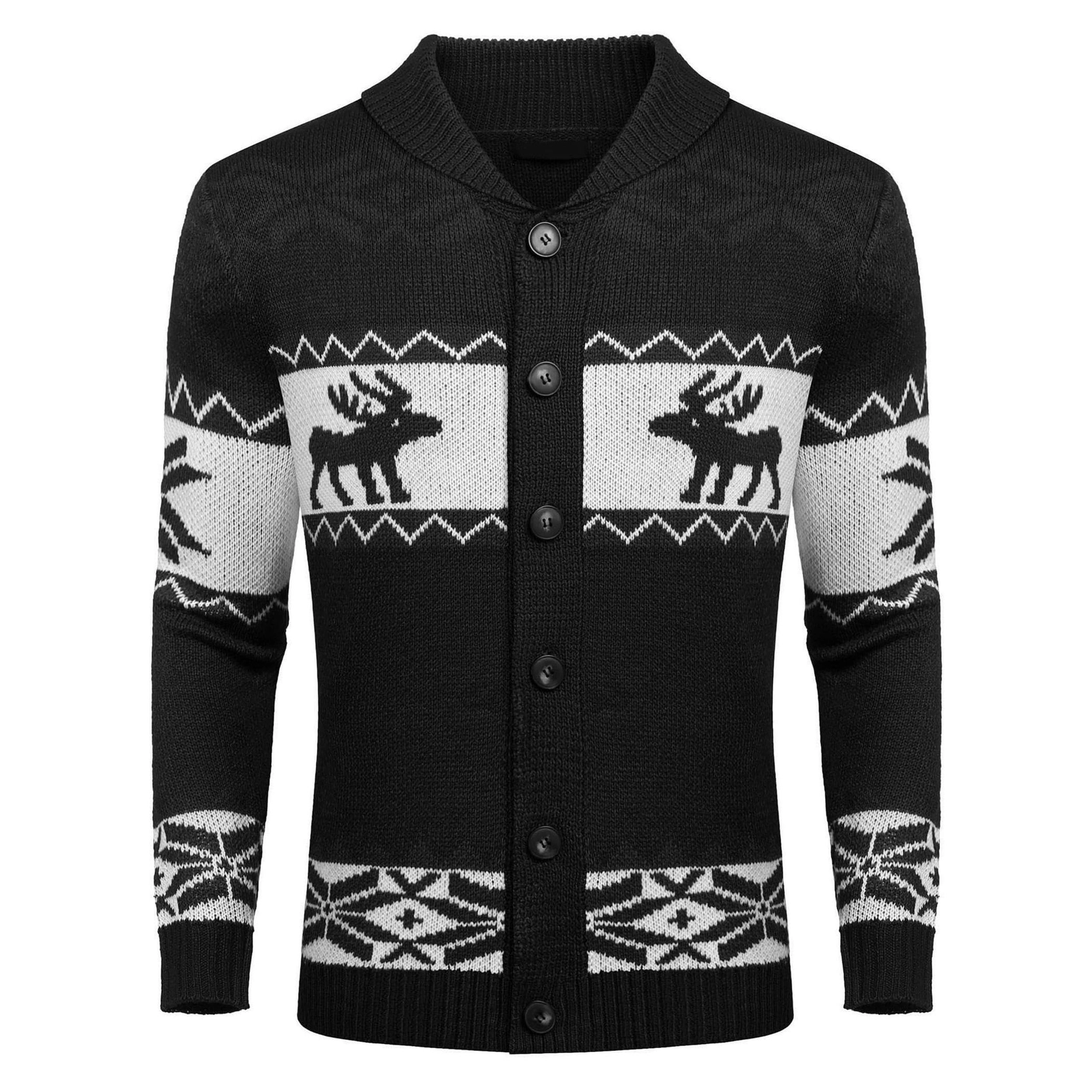 COOFANDY Men's Regular Fit V Neck Long Sleeve Button Down Cardigan Sweater