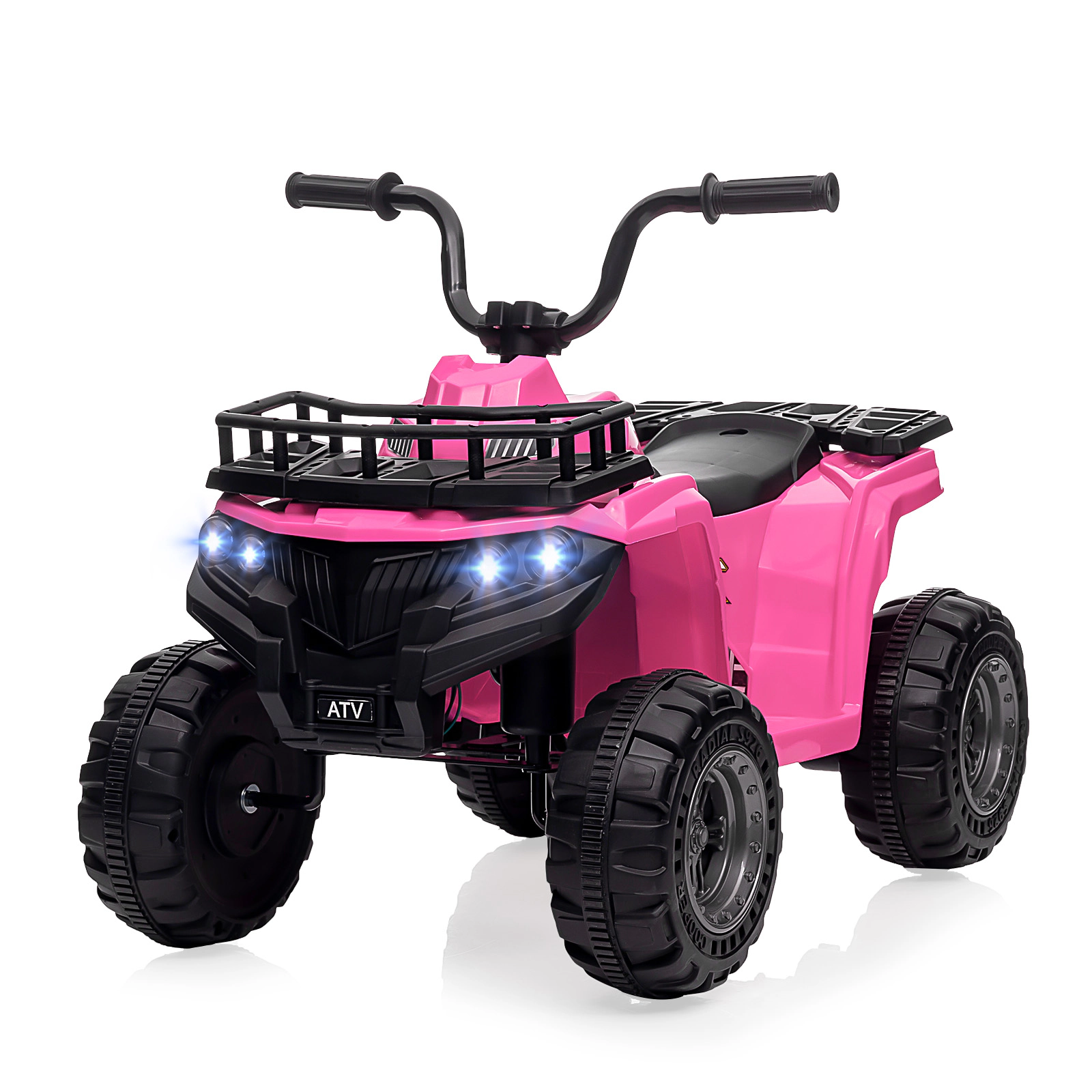 12V Kids Ride On ATV Quad, Electric 4-Wheeler w/Rechargeable Battery, Treaded Tires, Ergonomic Seat, for Ages 3-5