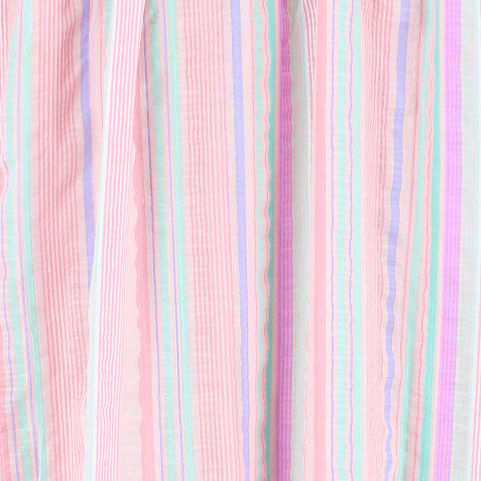 Elegant Emily Women's Woven Plisse Striped Duster Down
