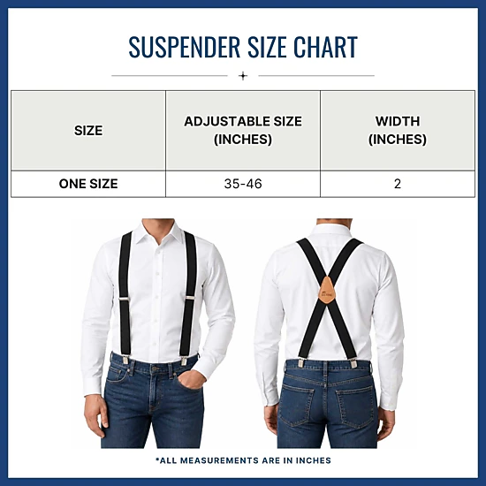 Berne Men's 2-Inch Wide Clip End Suspenders