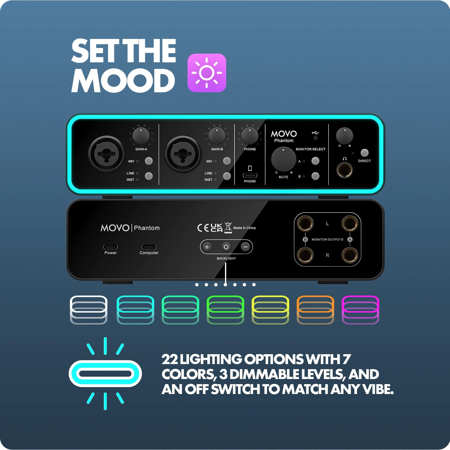 Movo PodKit2A Podcast Equipment Bundle for 2 Condenser Microphone Kit with Phantom 2x2 USB-C Audio Interface