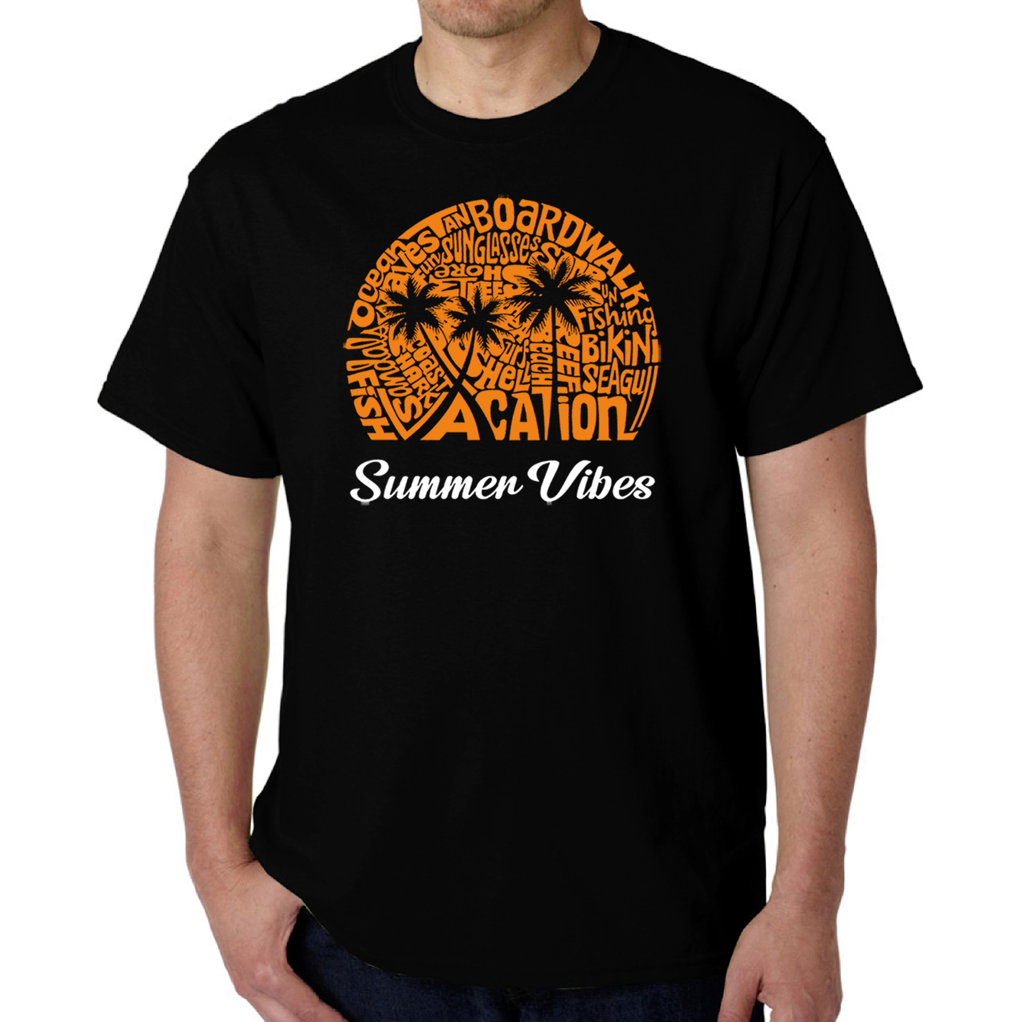 LA Pop Art Men’s Word T-Shirt - Summer Vibes