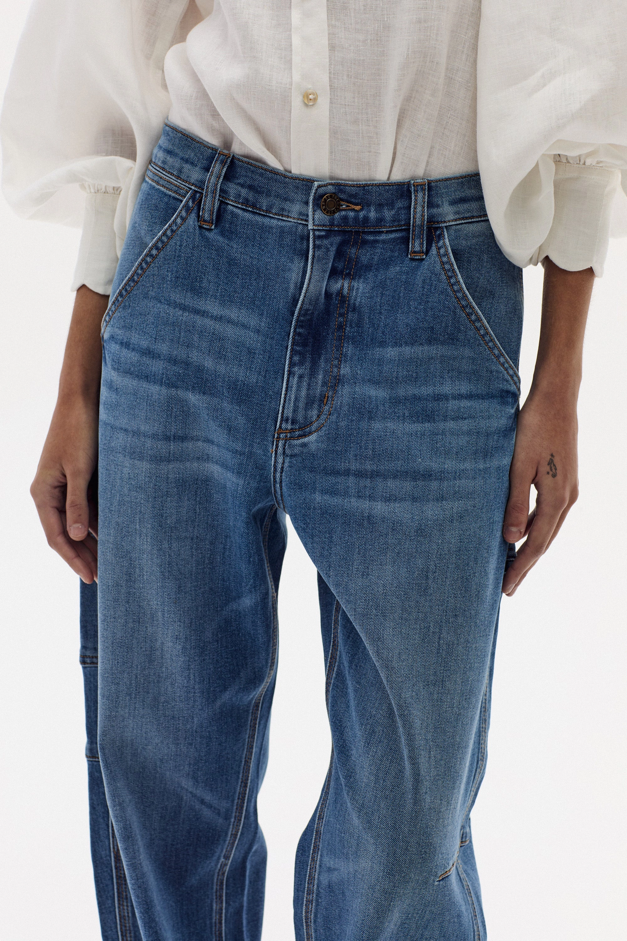 Lanhtropy Ambar Denim Pants - Washed Indigo