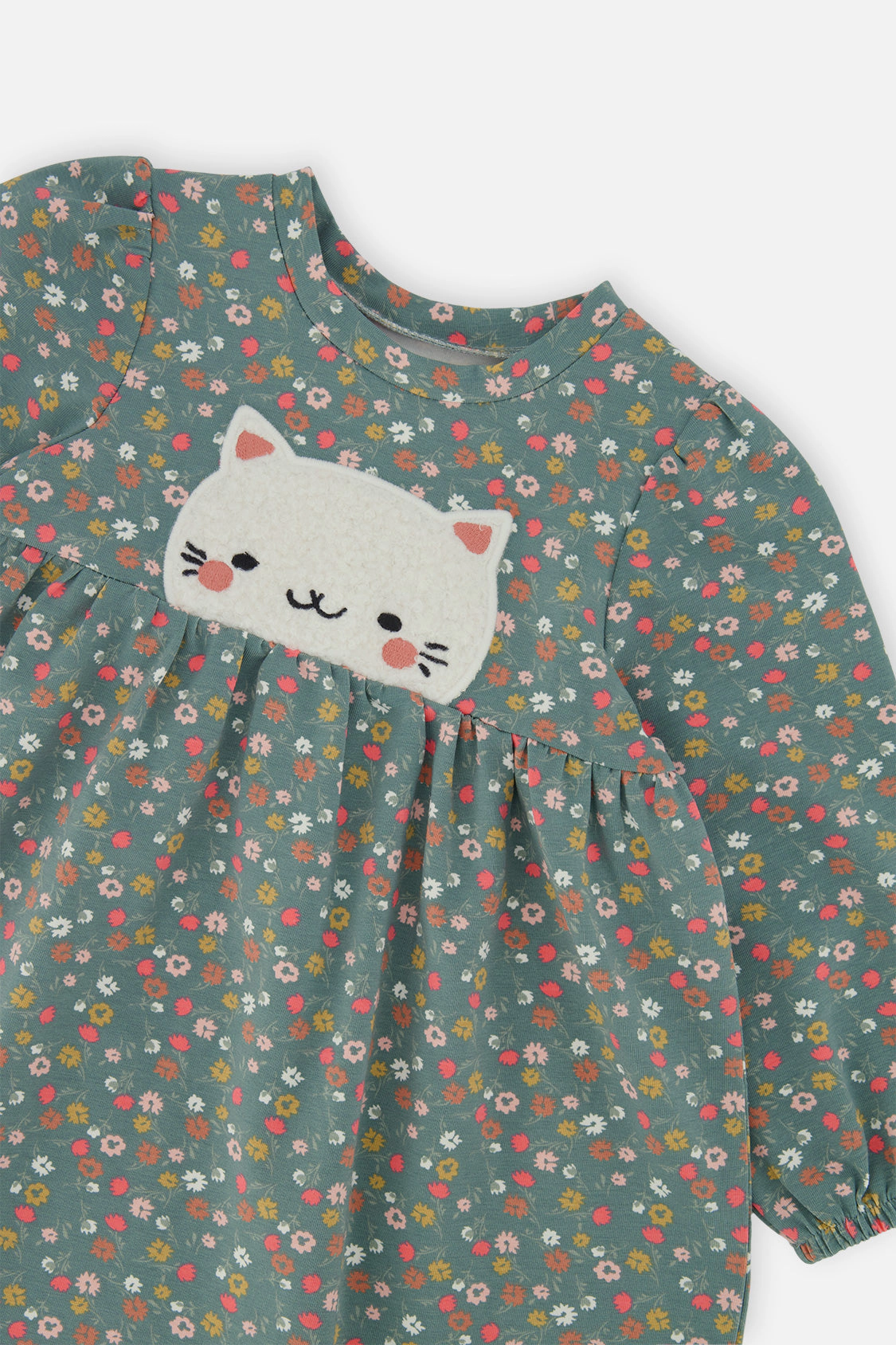Deux par Deux Girls Organic Cotton Floral Print Dress