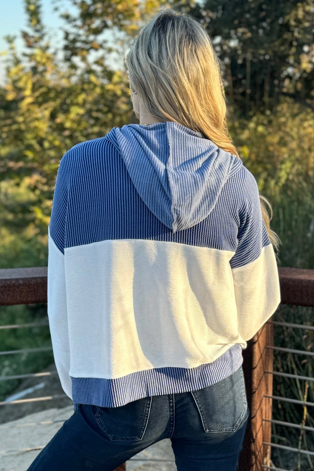 Threaded Pear Women's Millie Drawstring Hooded Top