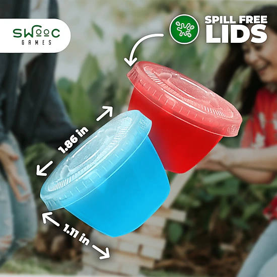Swooc Games | 105 Extra Replacement Gelatin Shot Cups and Lids