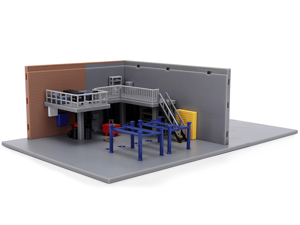 Jada "Fast & Furious" Han's Garage Diorama with 2 Cars and Accessories "Nano Scene" Series 1/32 Model by Jada