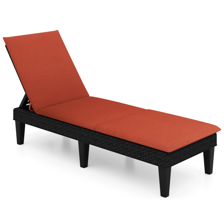 Hivvago Patio Lounge Chair 3-Position Adjustable Backrest And Cushion
