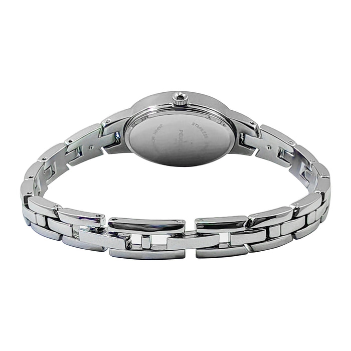 Peugeot Women's Silver 30x25mm Sun Moon Blue Dial Link Bracelet Watch