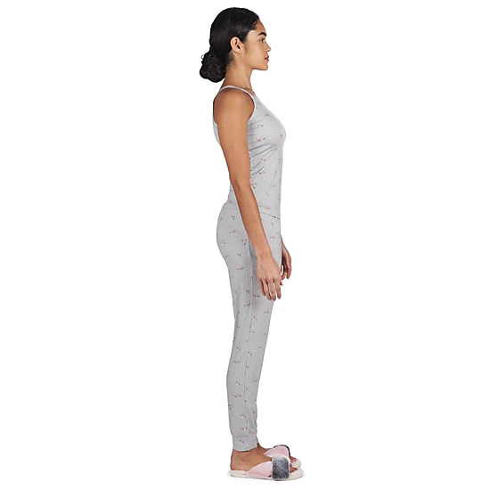 Memoi Women's Ditsy Floral Bamboo Blend Thin Strap Tank Top