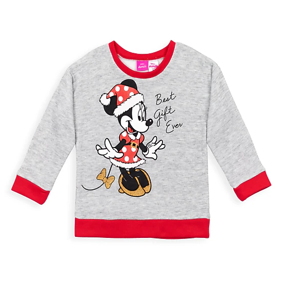Disney Minnie Mouse Girls' Holiday 2-Piece Sweatshirt and Leggings Set
