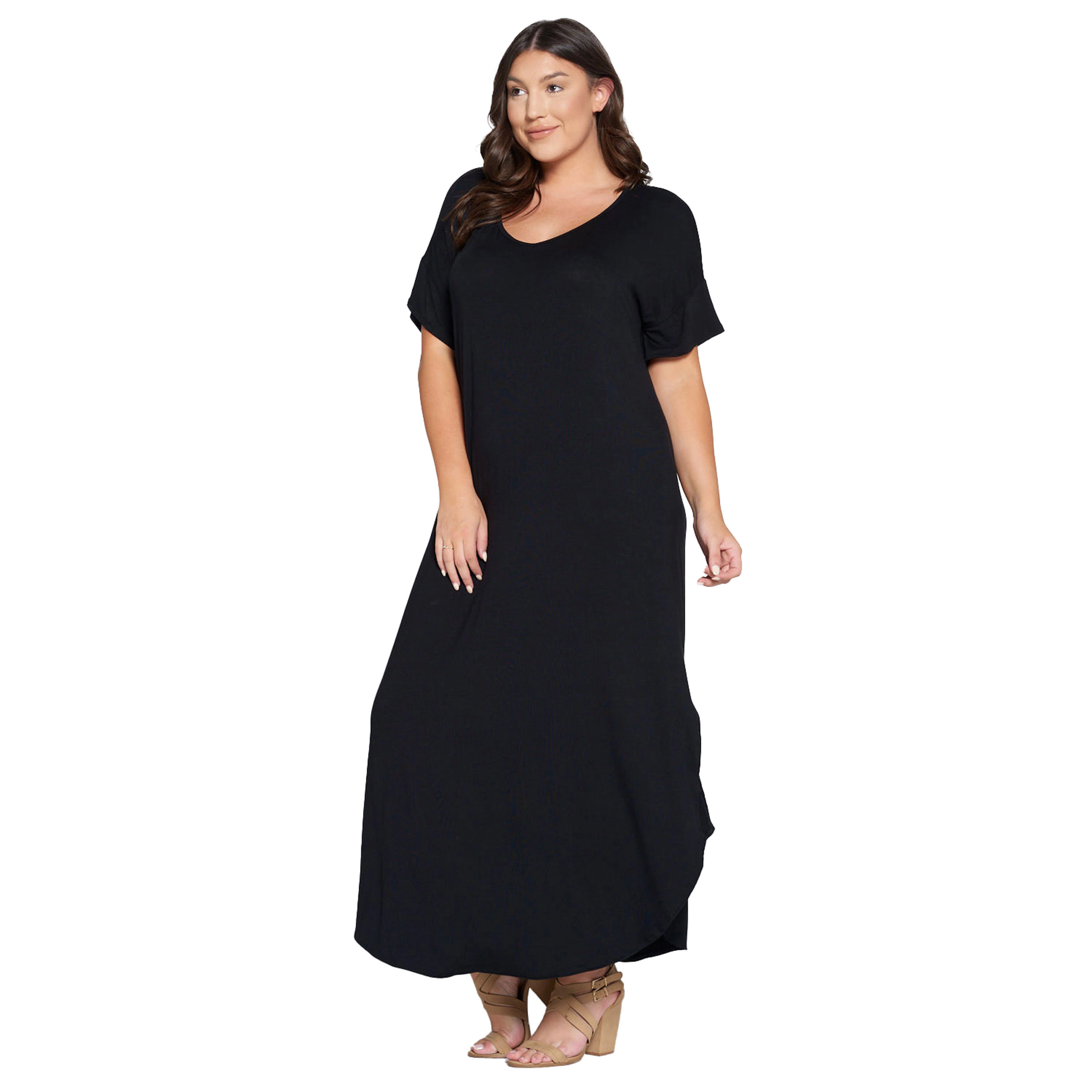 L I V D Women's Plus Scarlett Maxi Pocket Dress