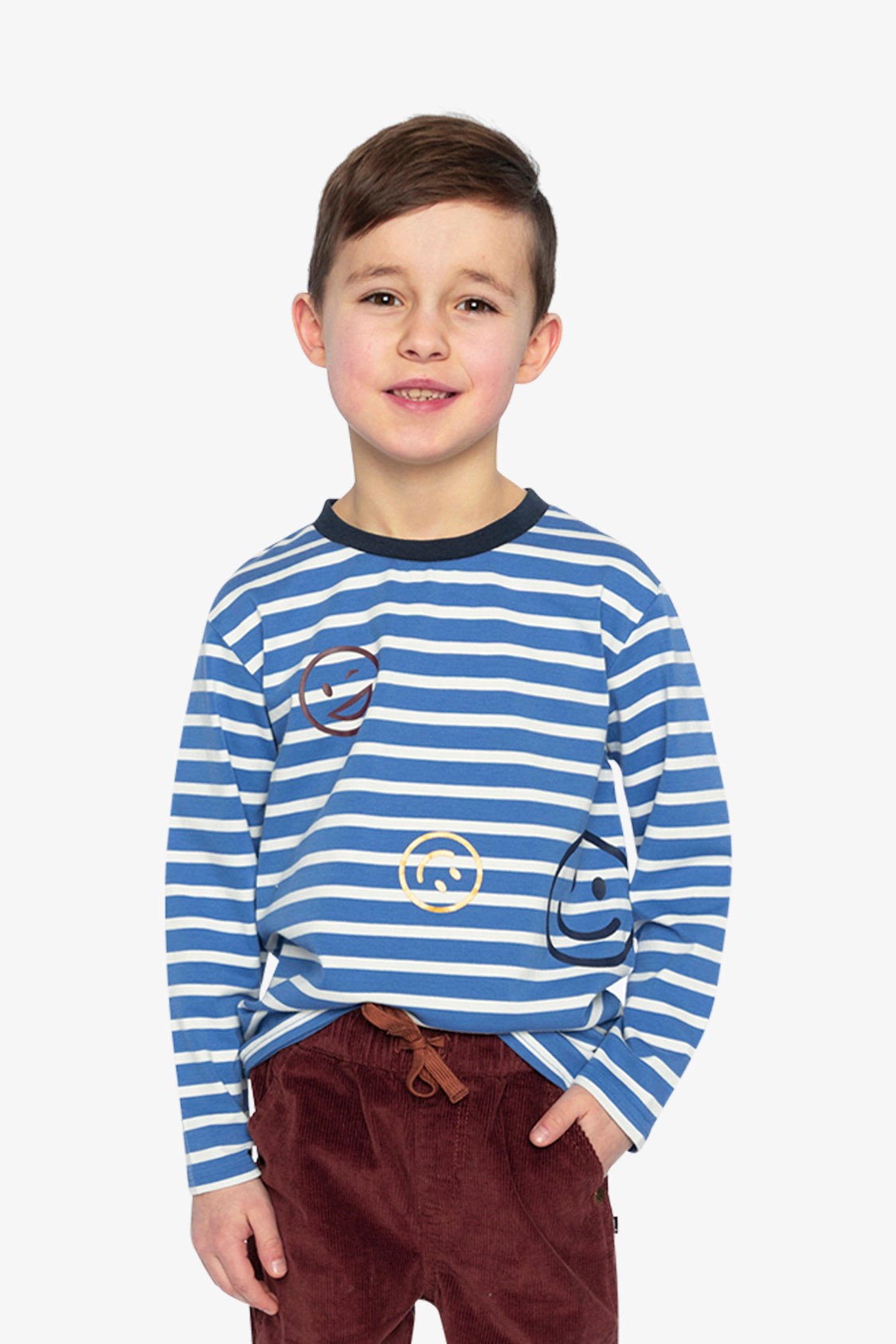 Deux par Boys Striped Long Sleeve T-Shirt