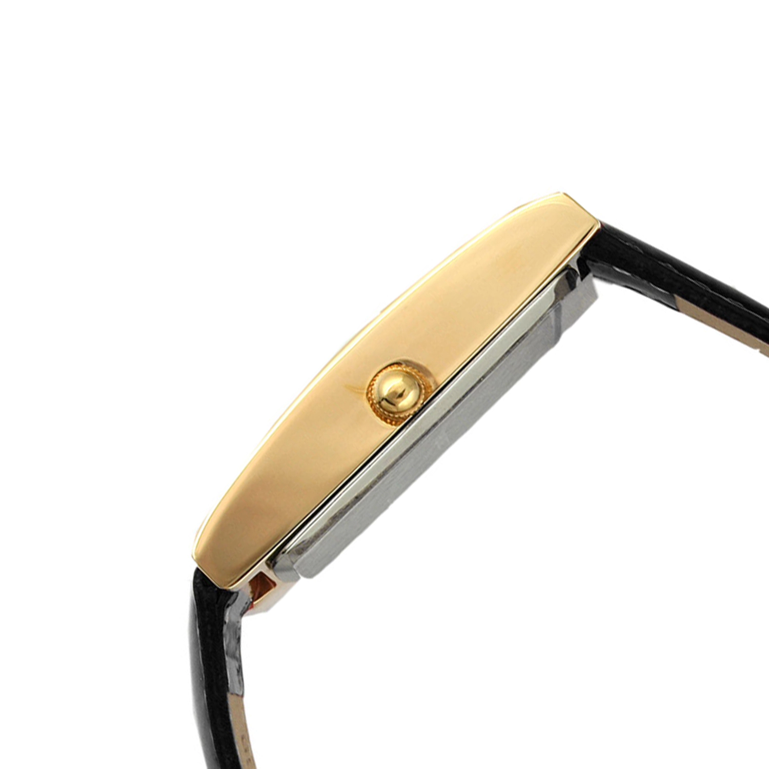 Peugeot Women 36x18mm Watch Glossy Black Leather Strap