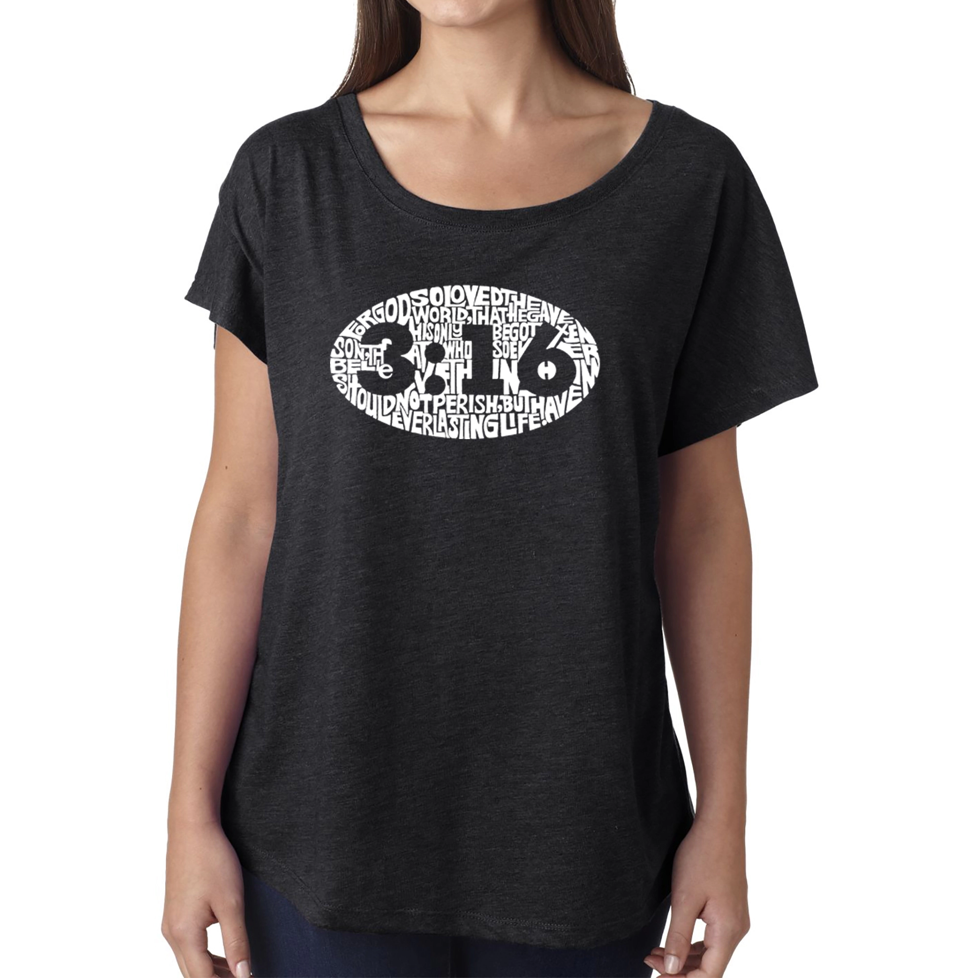 LA Pop Art Women's Dolman Word Shirt