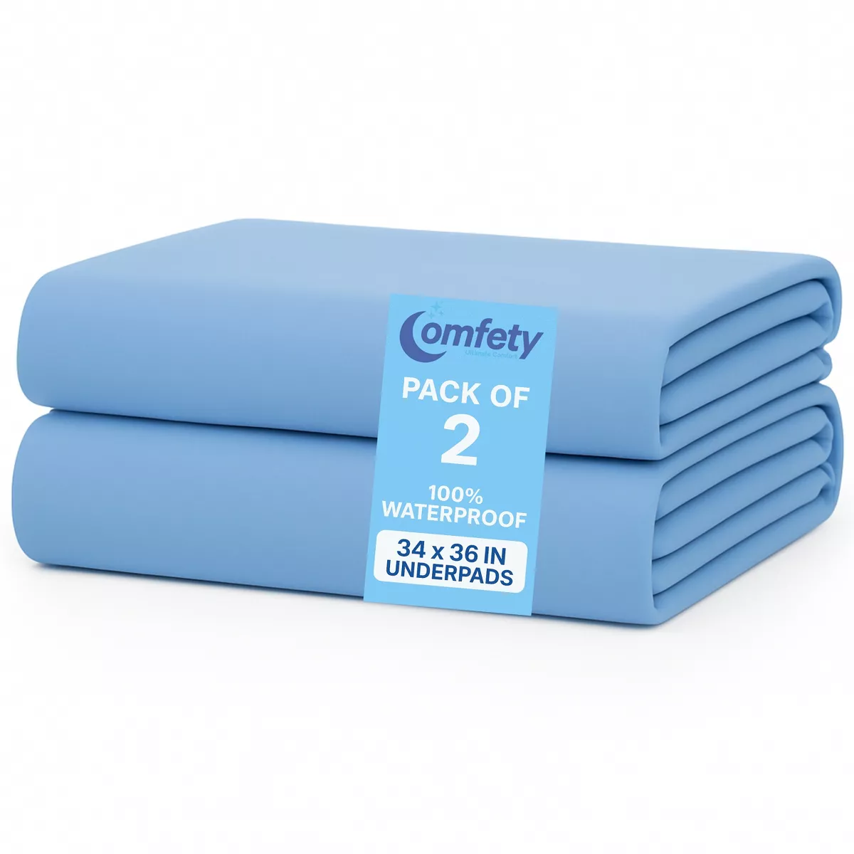 Comfety Washable Underpads, Reusable Absorbent Incontinence Bed Pads for Adults & Seniors, Protective Bedding Shield 4Pc