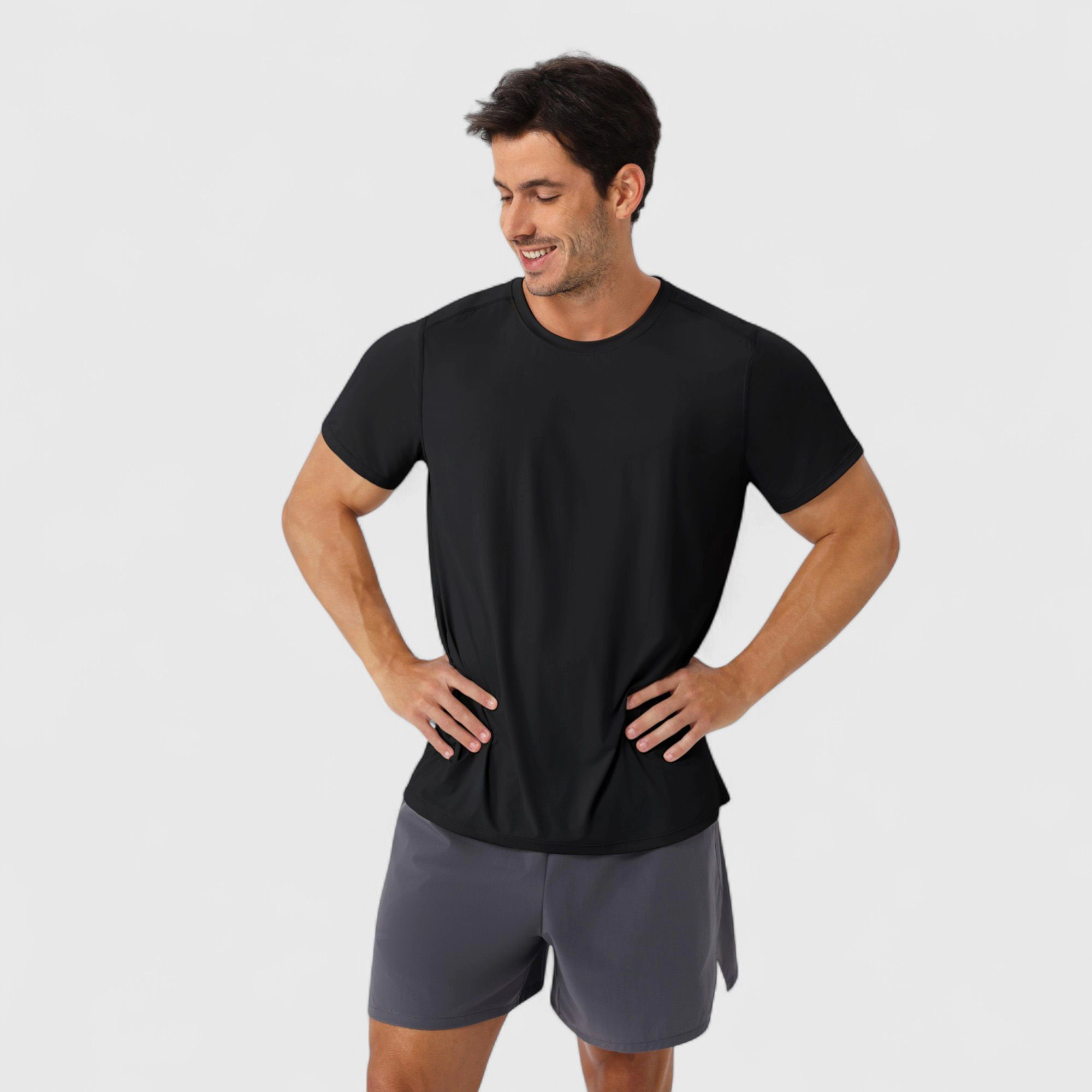 Anna-Kaci Men's Moisture-Wicking Short Sleeve T-Shirt with Soft Lightweight Fabric and Athletic Fit