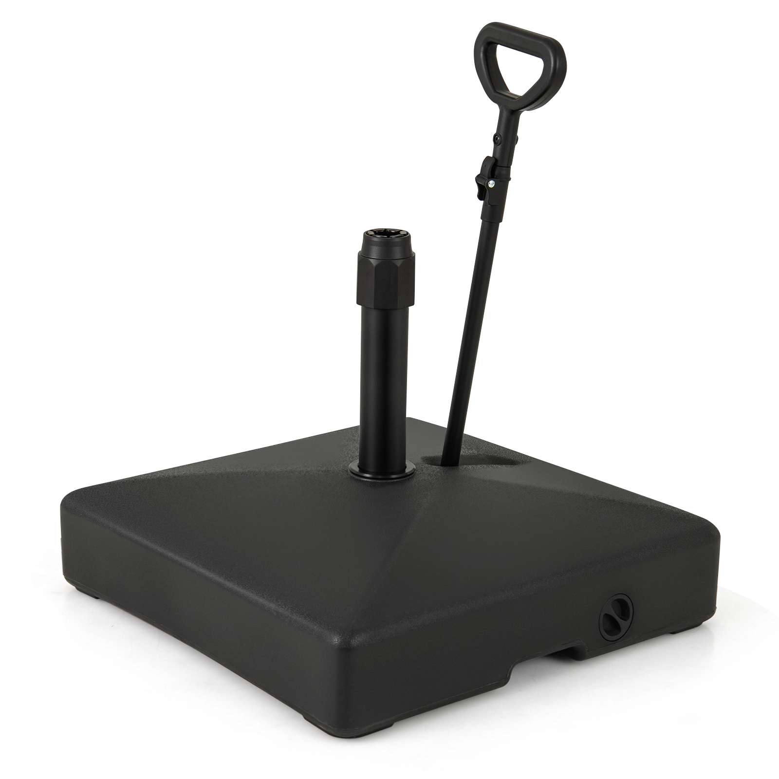 Slickblue HDPE Mobile Umbrella Base with Retractable Handle and Locking Wheels
