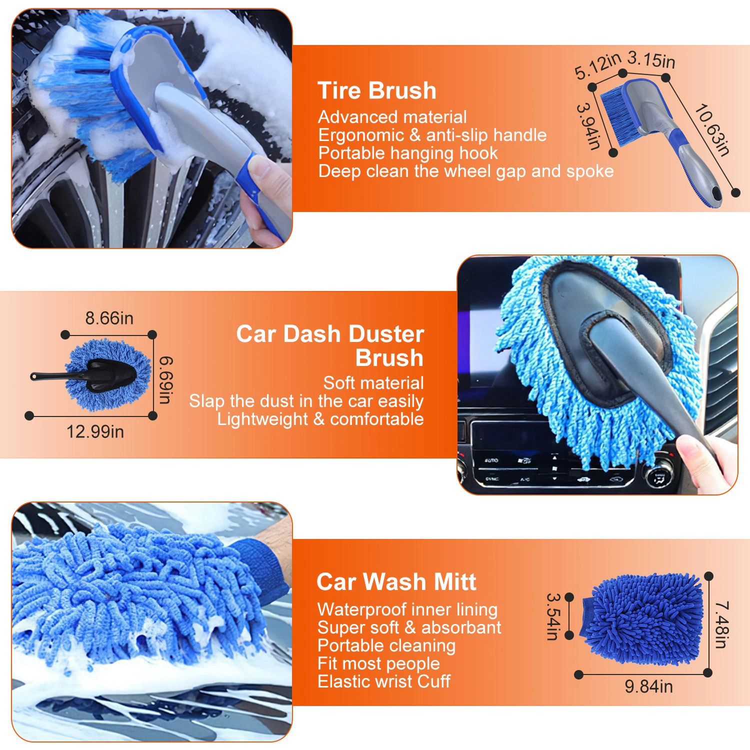 GBruno 26-Piece Drill Brush Car Detailing Kit