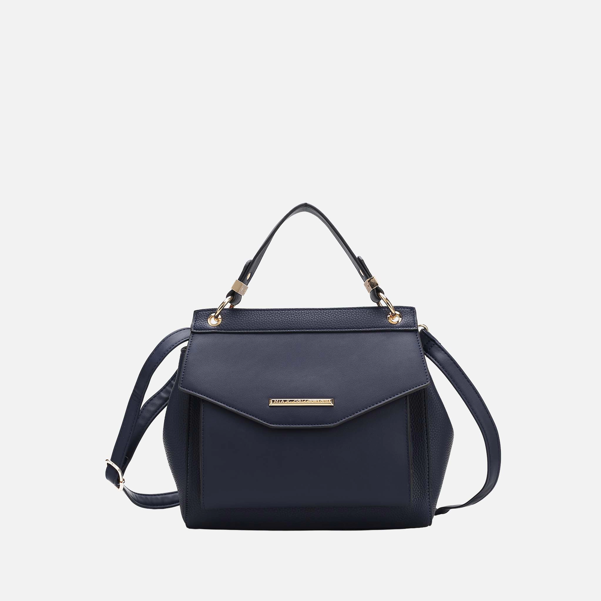 Mia K Collection 3-in-1 Convertible Bag - Vegan Leather Satchel Crossbody Backpack