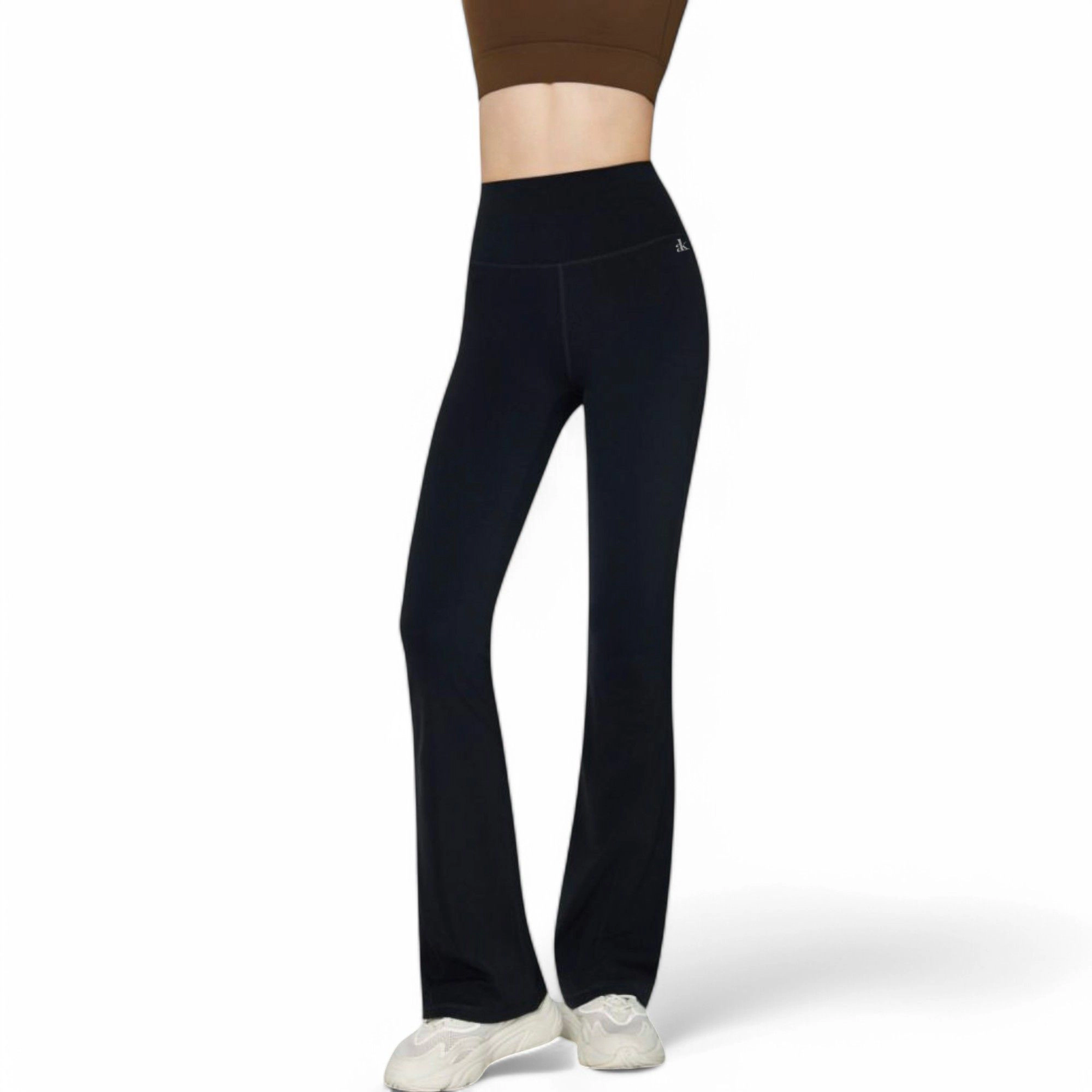 Anna-Kaci Active Women's High-Waist Flared Leggings with Stretch Fabric and Contoured Fit