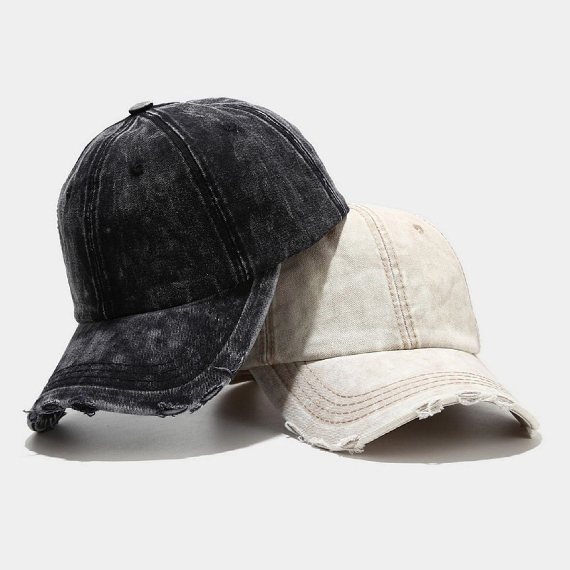 Anna-Kaci Women's Distressed Washed Baseball Cap with Curved Brim