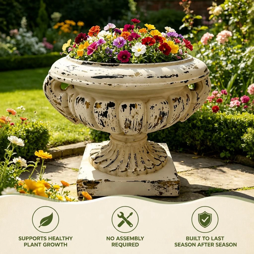WOW PIONEER Round Durable MgO Planter Pot