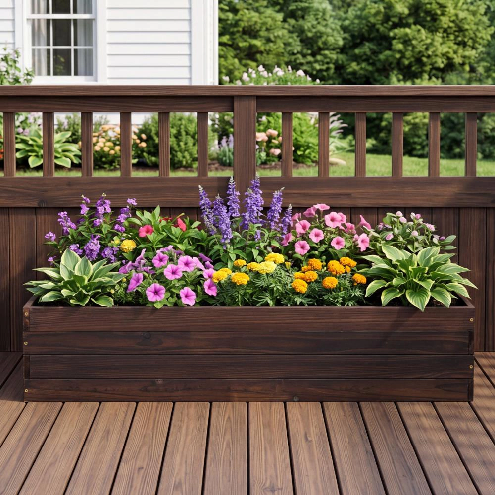 Hivvago Elevated Wooden Garden Planter Box Bed Kit