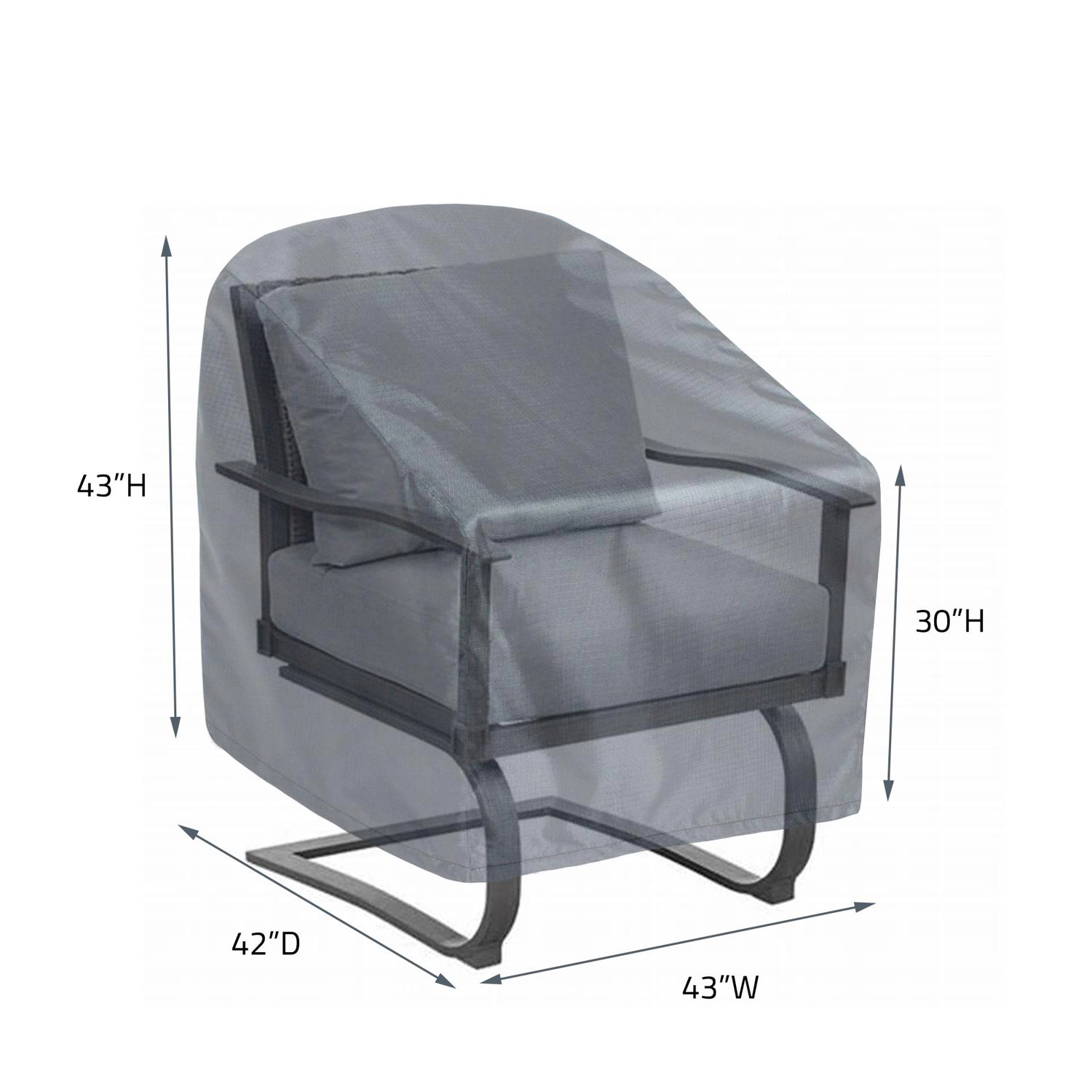 Summerset Shield Lounge Chair Cover Ultimate Protection for Your Outdoor Furniture Extra Large 43" x 42" x 43" Mercury