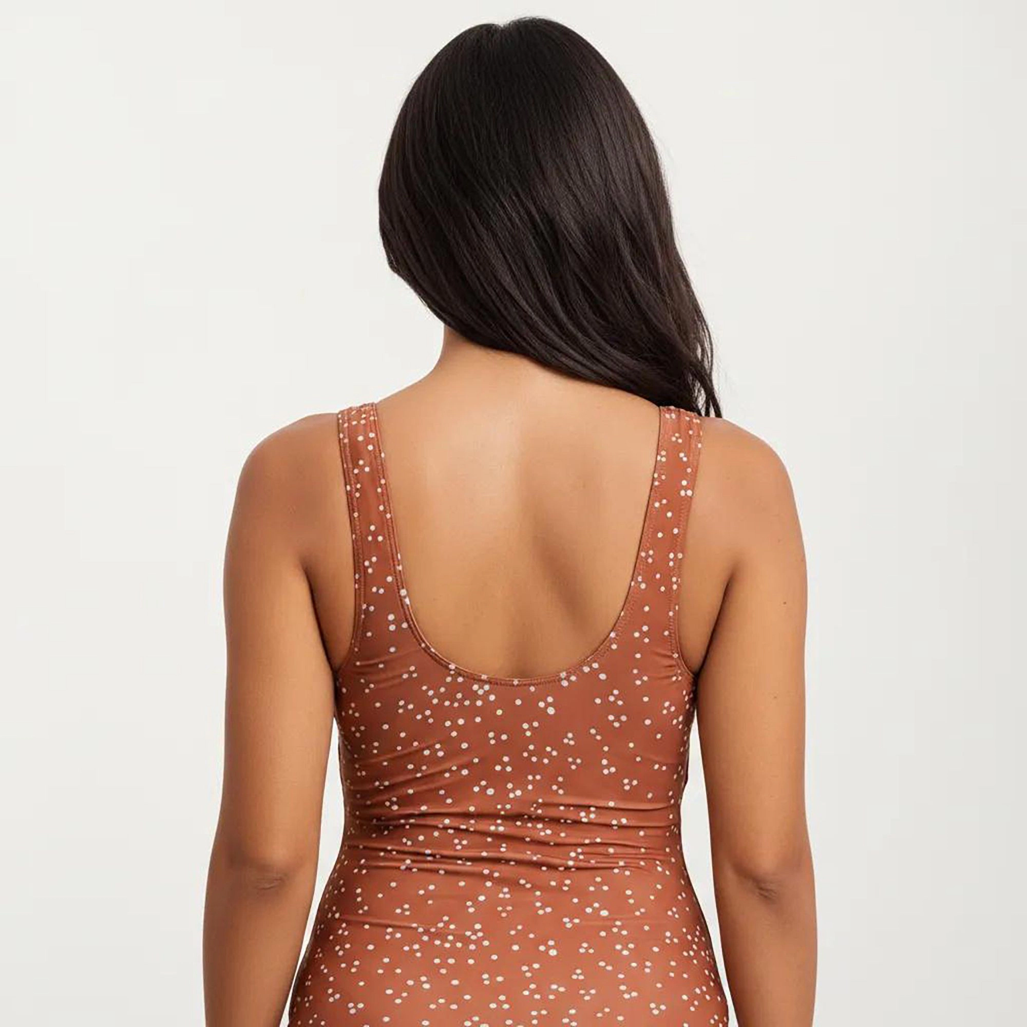 Anna-Kaci Women Polka Dot Cutout Maternity Swimsuit - Knot Front Detail