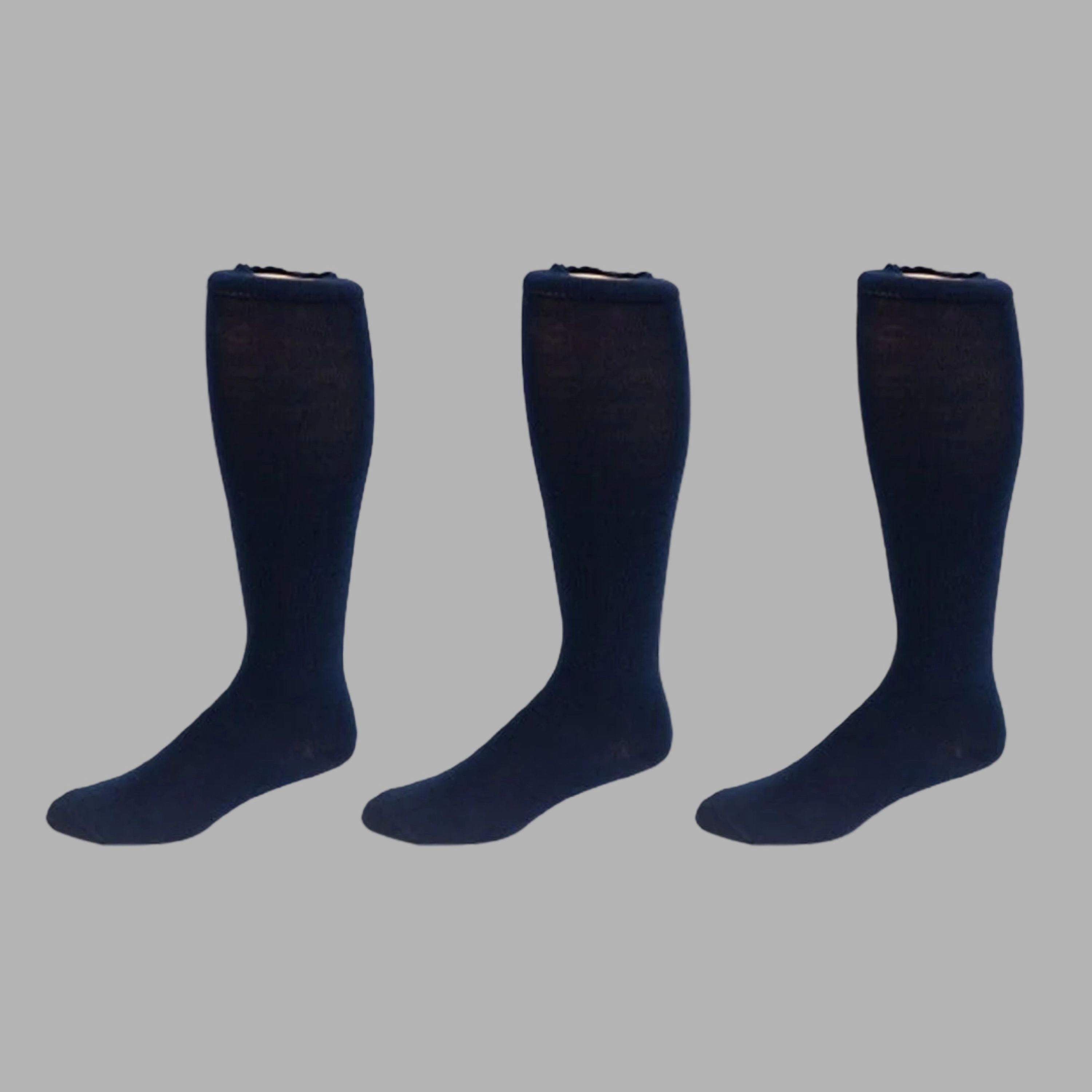 Wear Sierra Women Classic Flat Knit Knee High Uniform Socks 3 Pair Pack