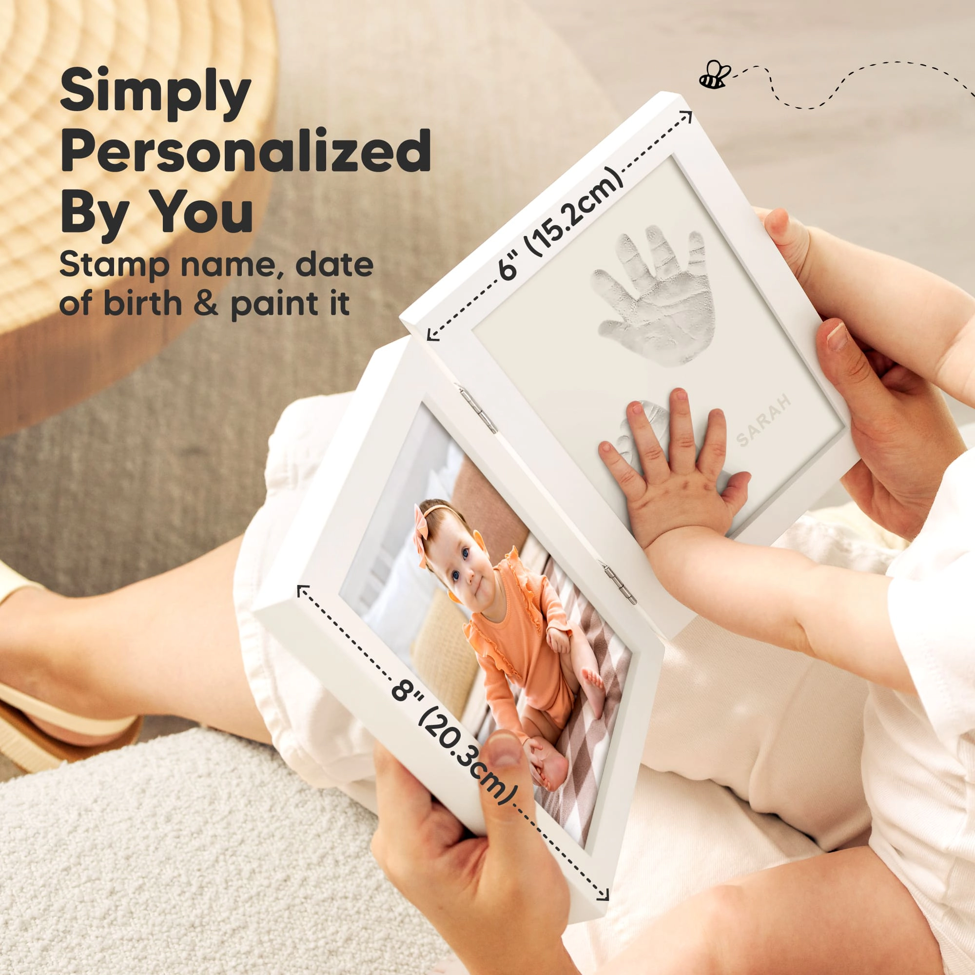 KeaBabies Rune Hand & Footprint Keepsake Frame