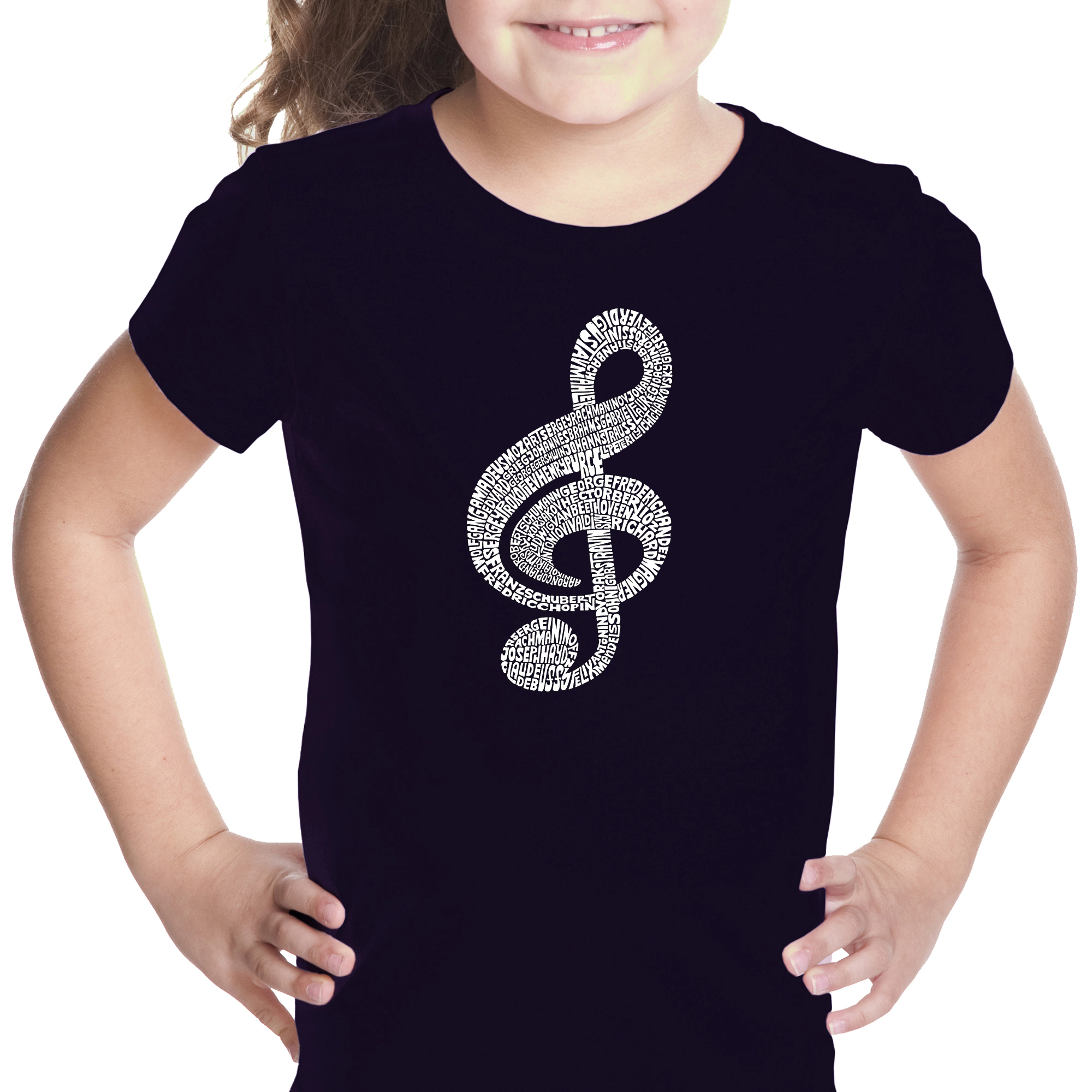 LA Pop Art Girls Word T-Shirt - Music Note