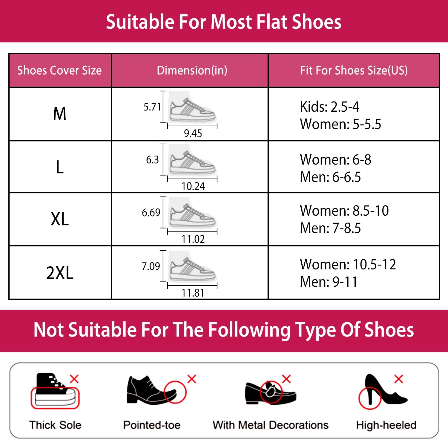 GBruno Waterproof Reusable TPE Shoe Covers