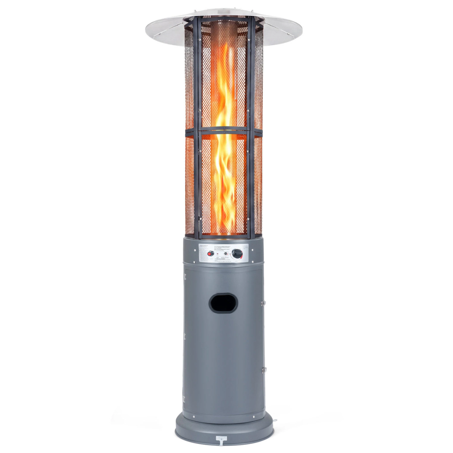 LJG Outdoor Propane Patio Heater with Glass Tube and Tilt-Over Protection